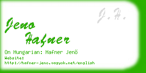 jeno hafner business card