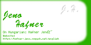 jeno hafner business card